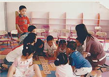 Children learning together with hands-on materials